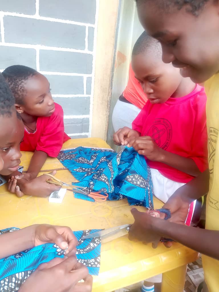 Pupils on Tailoring Workshop